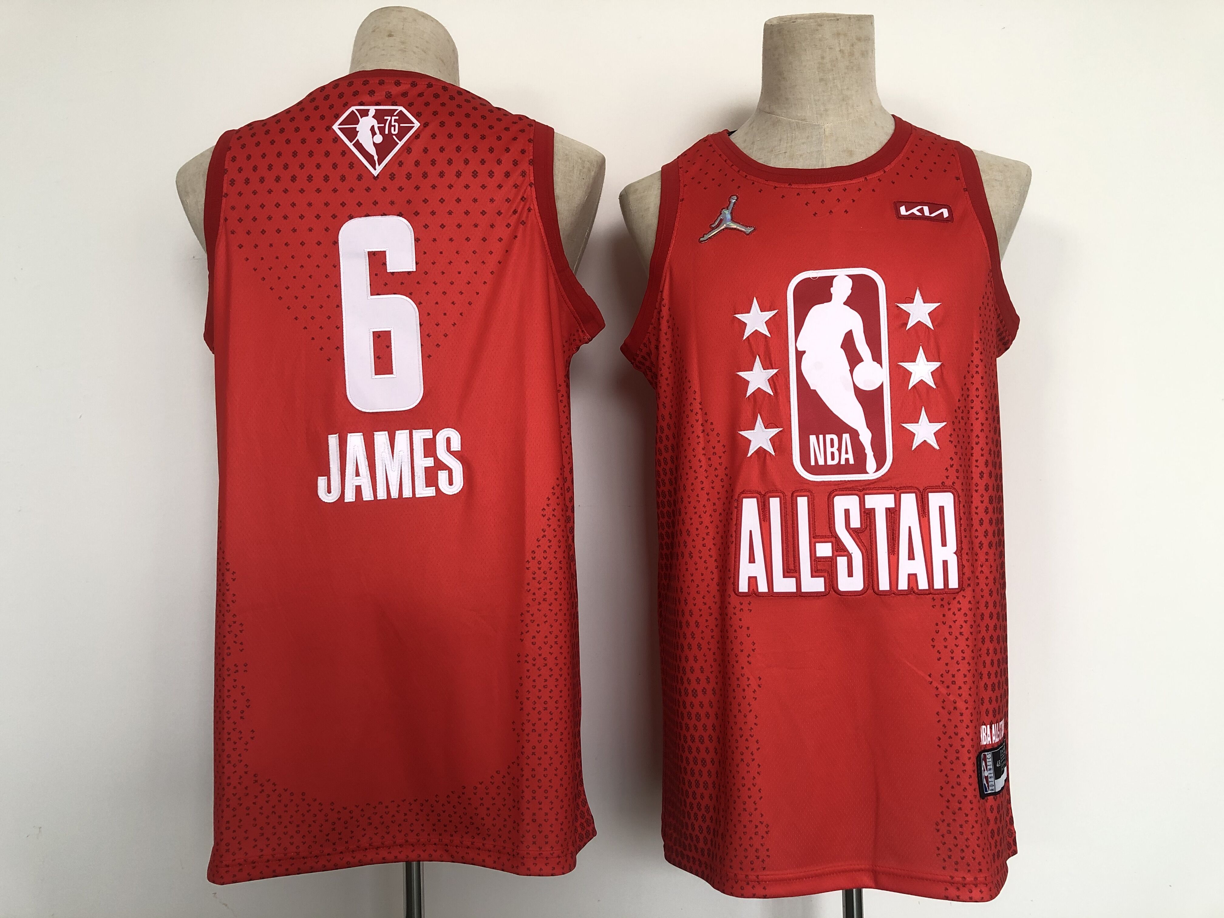 Men Los Angeles Lakers #6 James Red 2022 All Star NBA Jersey->brooklyn nets->NBA Jersey